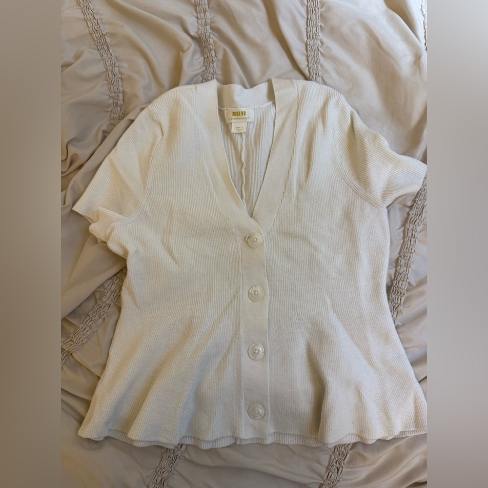 Anthropologie Maeve ribbed flare top